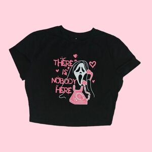 Nwot ghostface there is nobody here cropped top